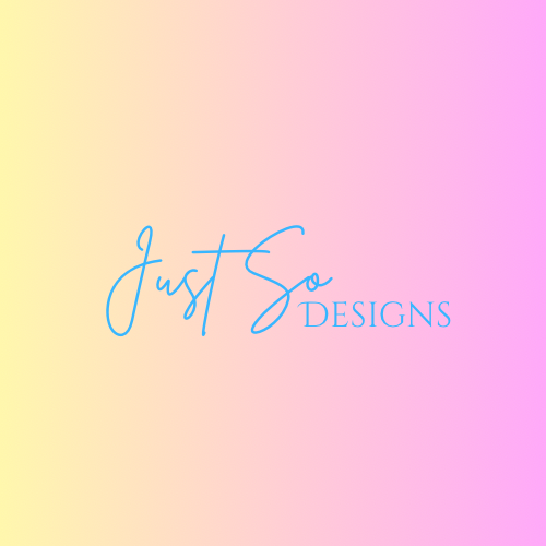 Logo for Just So Designs, a handmade childrenswear company based in Witney Oxfordshire