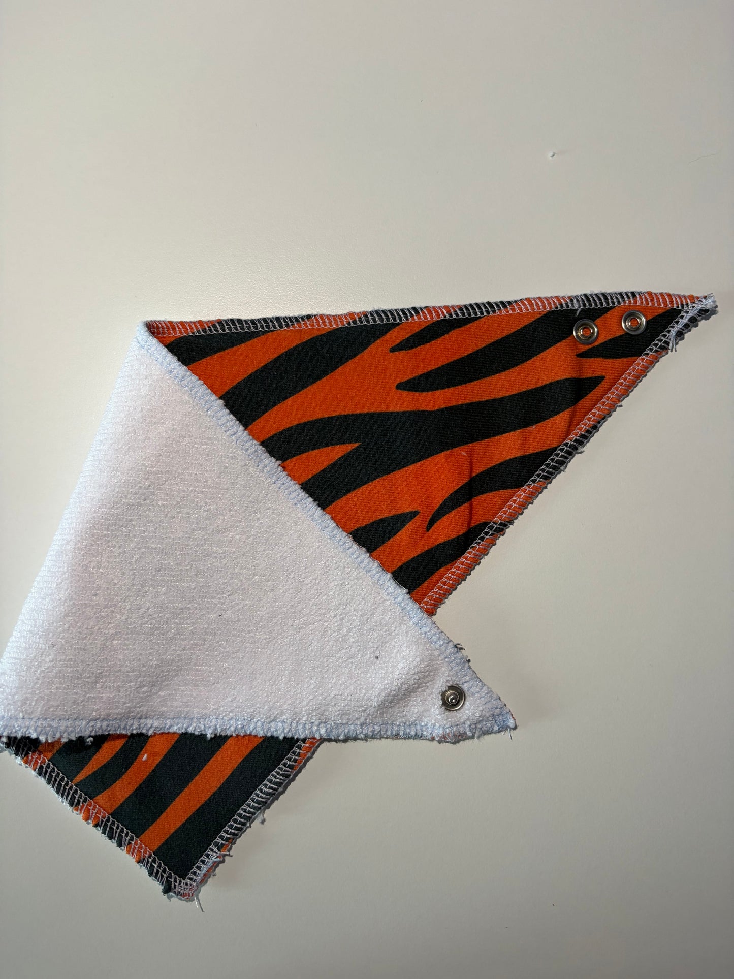 Tiger Print Dribble Bib