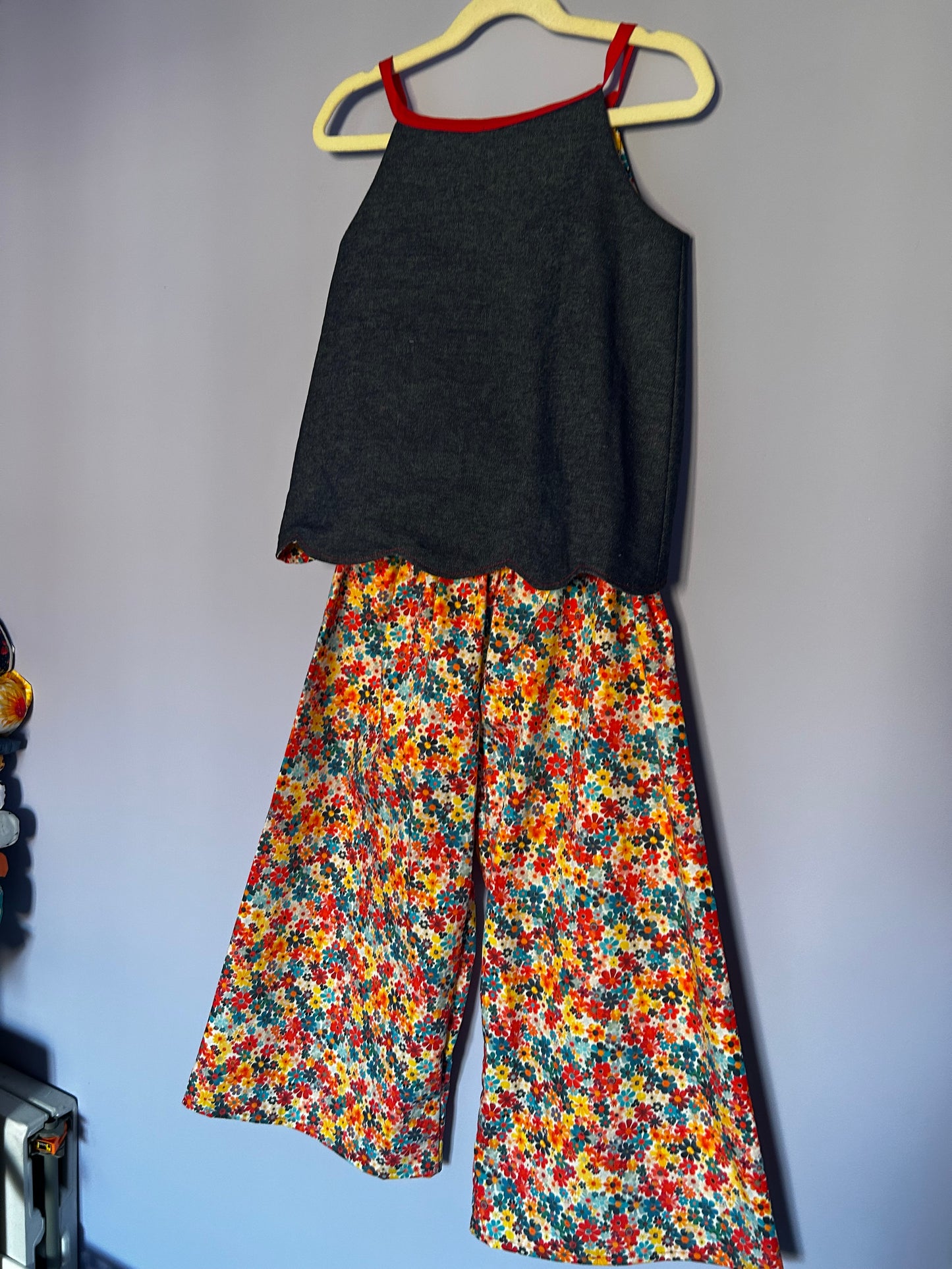 Floral Wide Leg Cotton Trouser