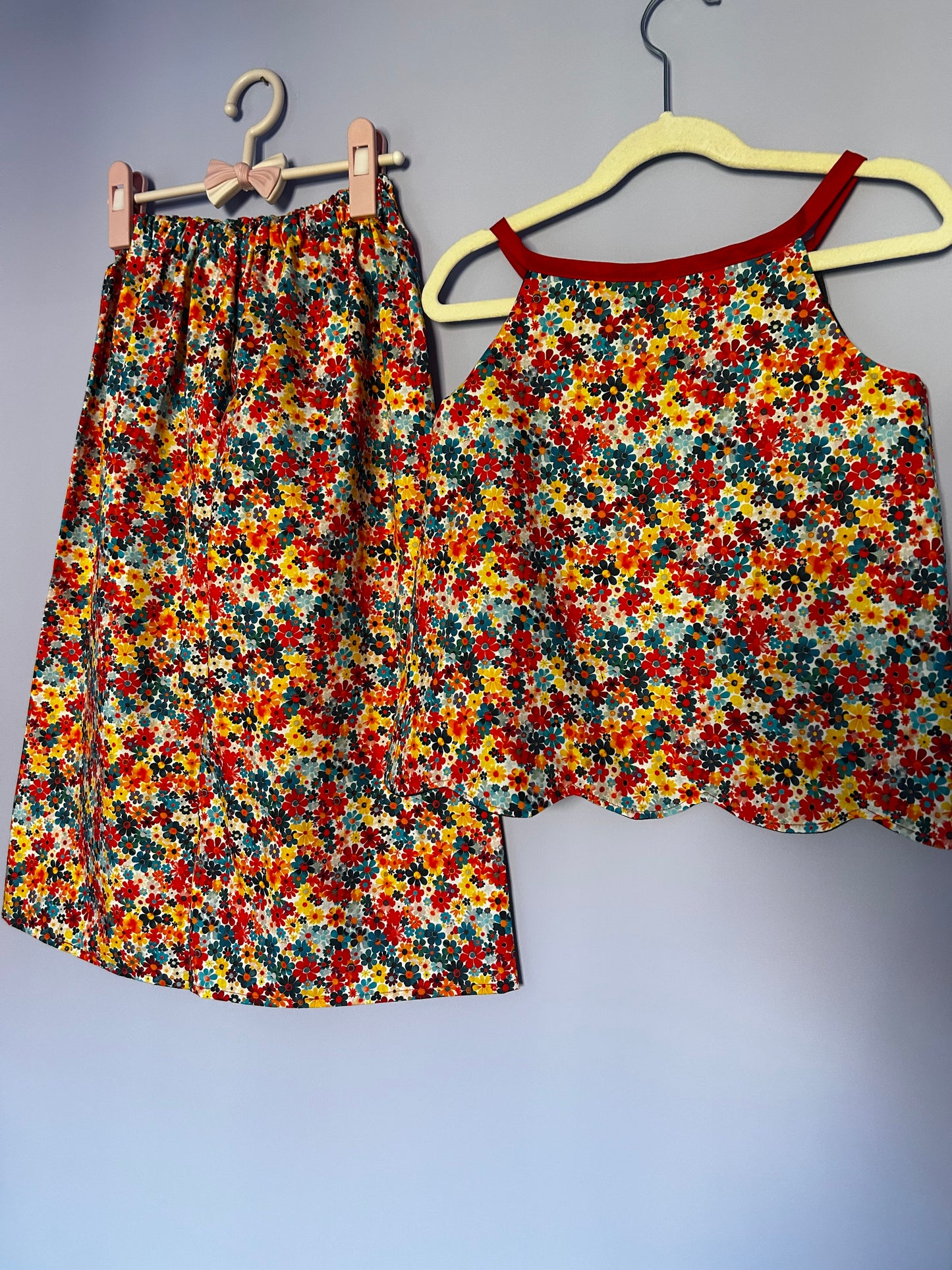 Floral Wide Leg Cotton Trouser