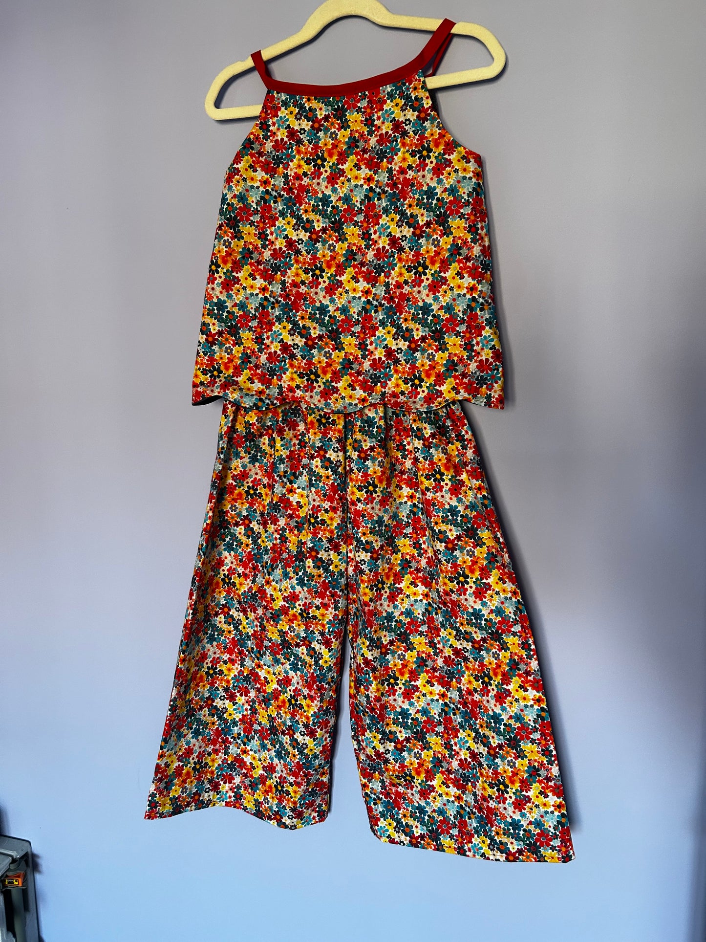 Floral Wide Leg Cotton Trouser