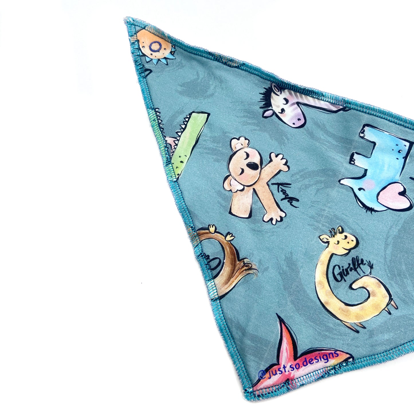 Alphabet Animals Baby Dribble Bib