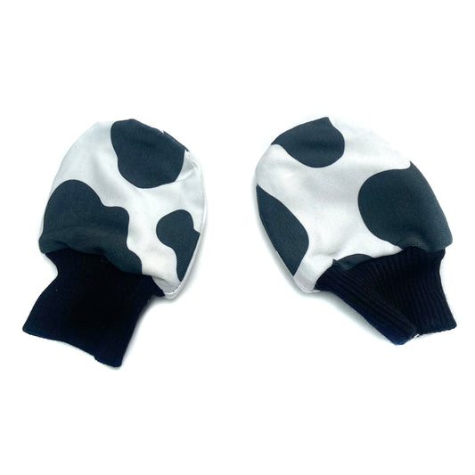 Cow Print Baby Mittens