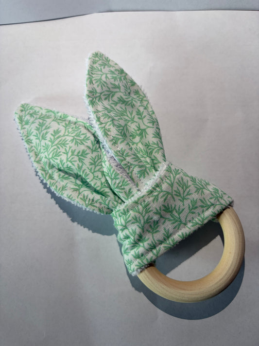 Mint Floral Rattle