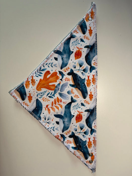 Sea Whales Dribble Bib