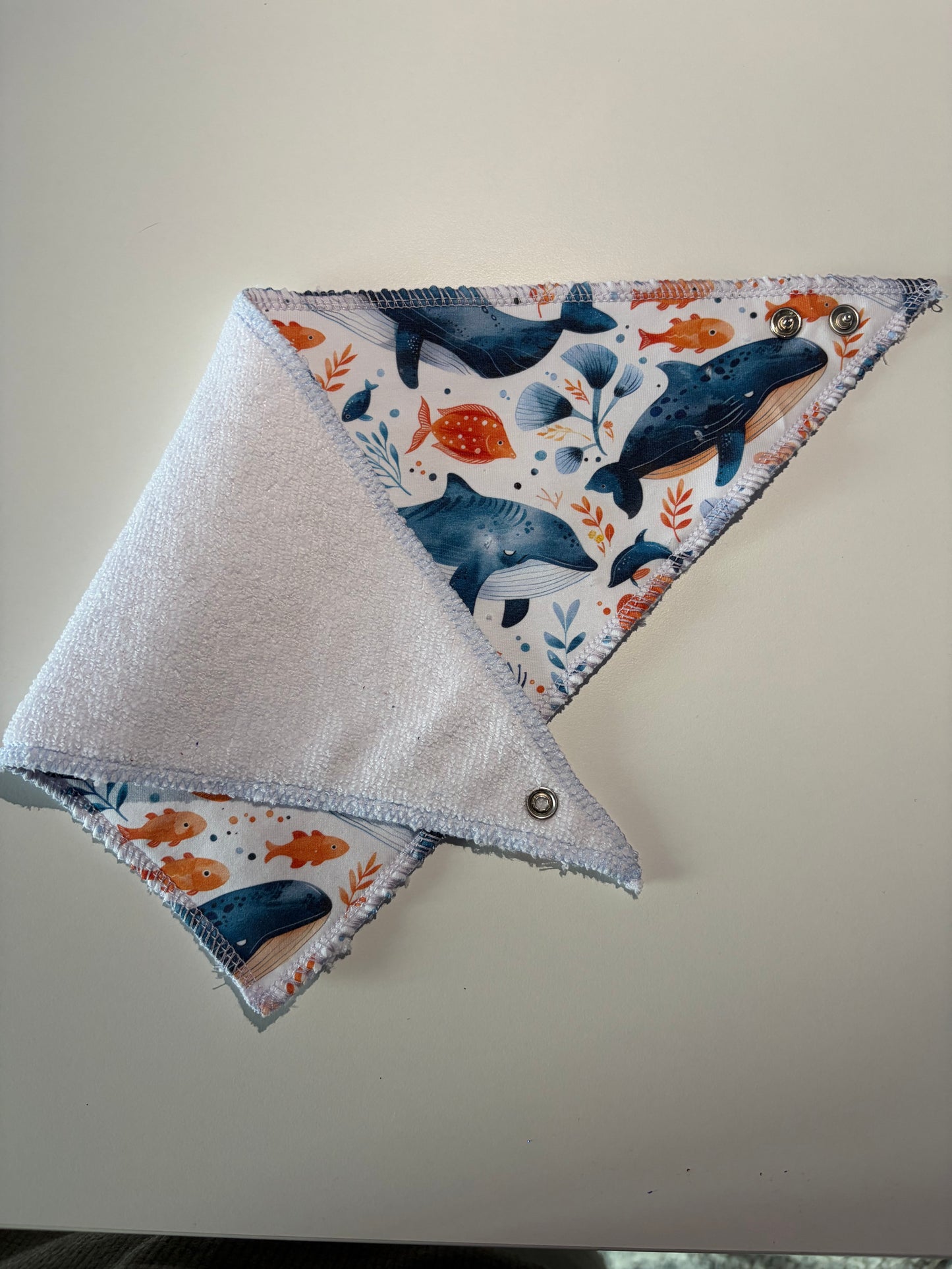 Sea Whales Dribble Bib