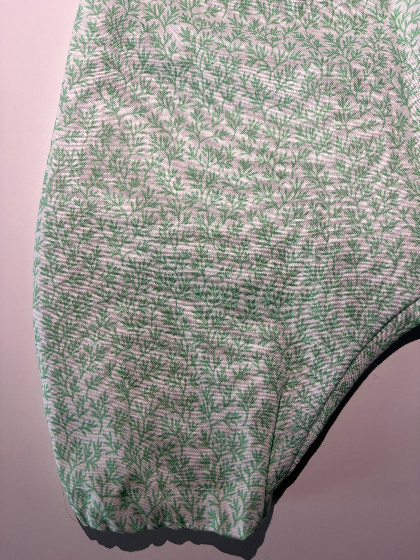 Green Floral Cotton Romper