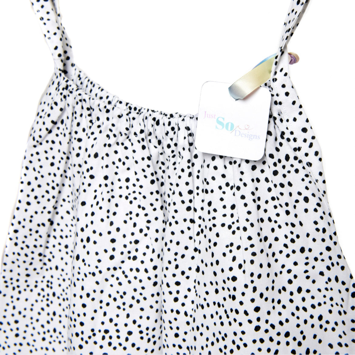 Monotone Dalmation Cotton Romper