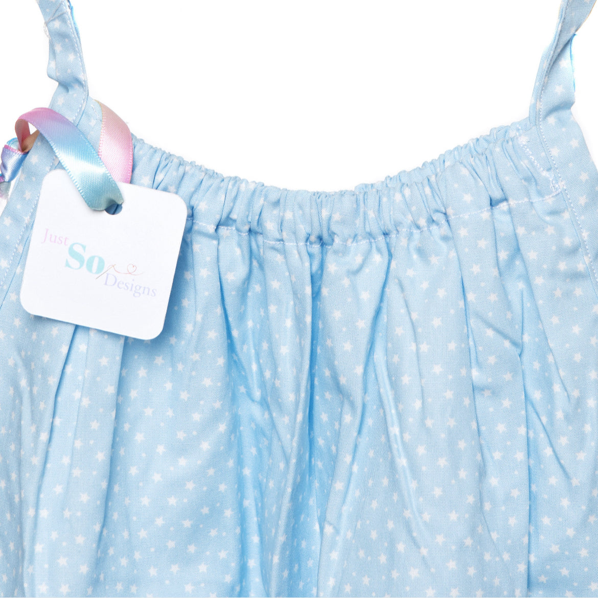 Blue Stars Cotton Romper