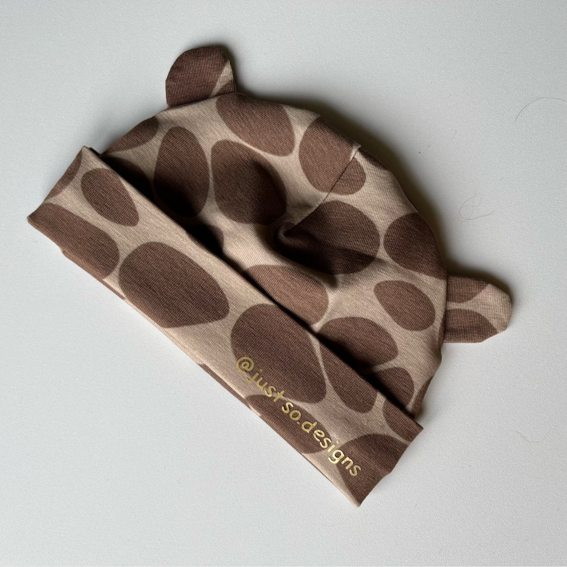 Giraffe Print Newborn Baby Hat