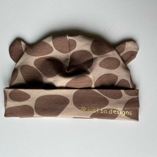 Giraffe Print Newborn Baby Hat