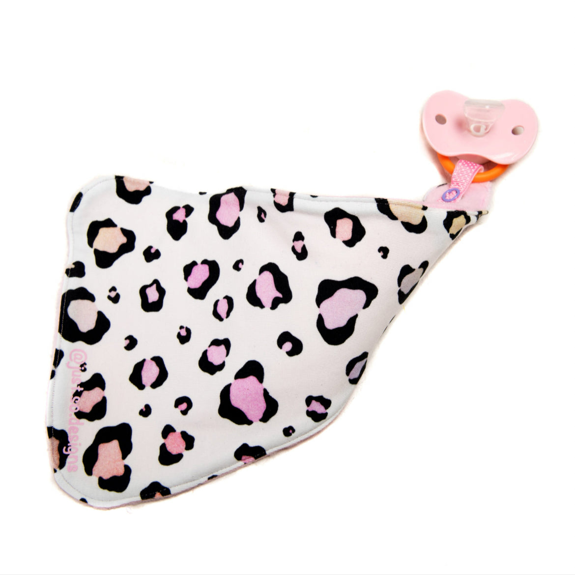 Handmade dummy comforter is the perfect soothing companion. Crafted from soft, baby safe jersey cotton and fleece. Keeps dummies and pacifiers close whilst offering cuddly comfort for little ones.