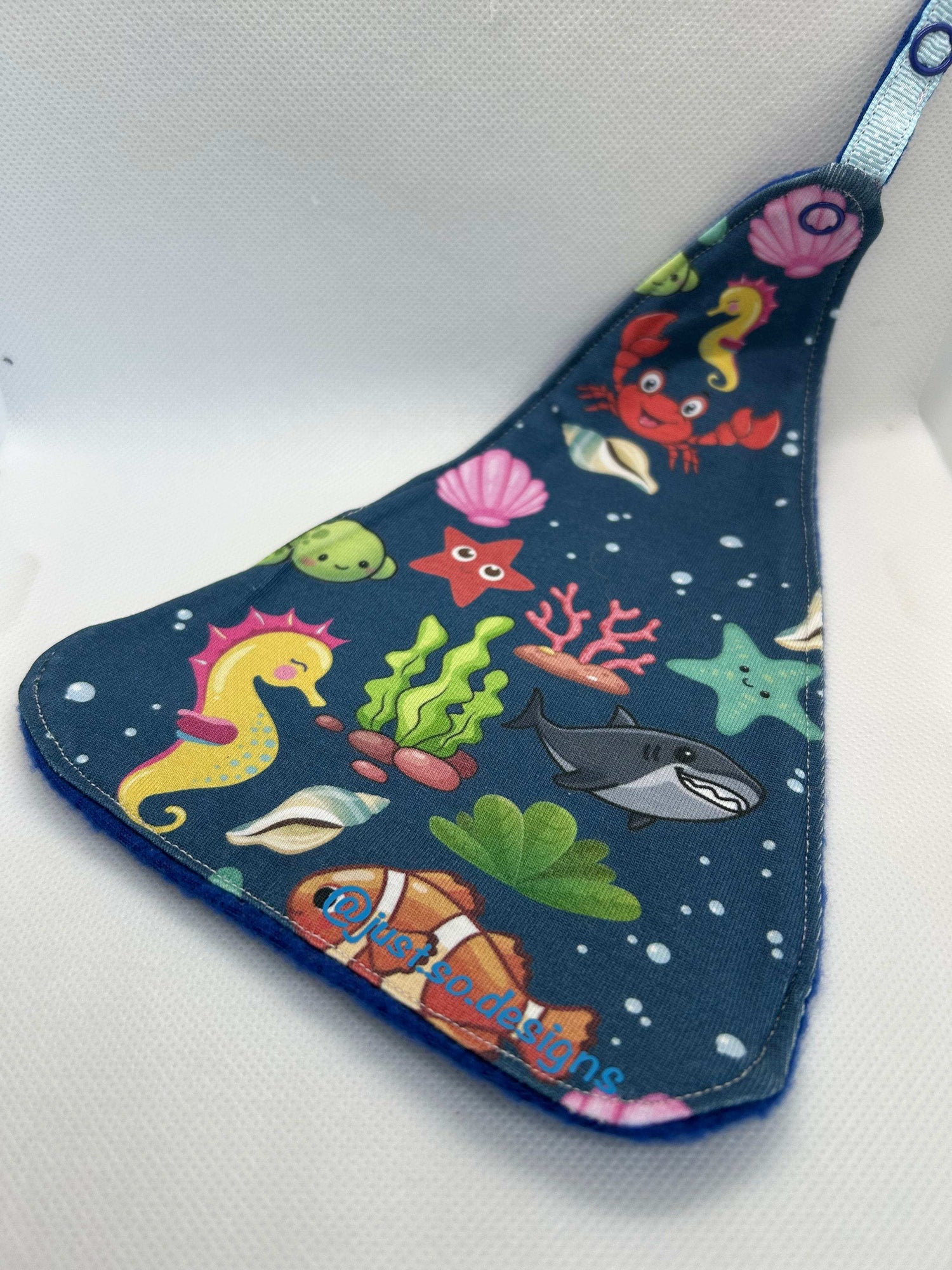 Handmade dummy comforter is the perfect soothing companion. Crafted from soft, baby safe jersey cotton and fleece. Keeps dummies and pacifiers close whilst offering cuddly comfort for little ones.